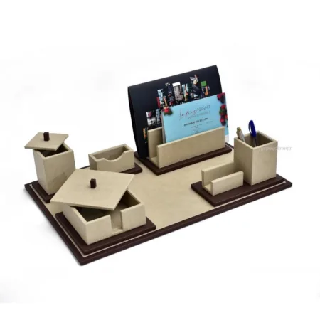 Customized Office Leather Desk Set