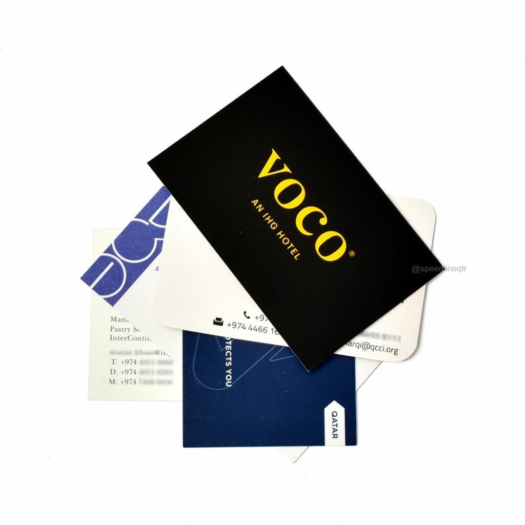 Modern Business Card Printing in Doha Qatar Speedline